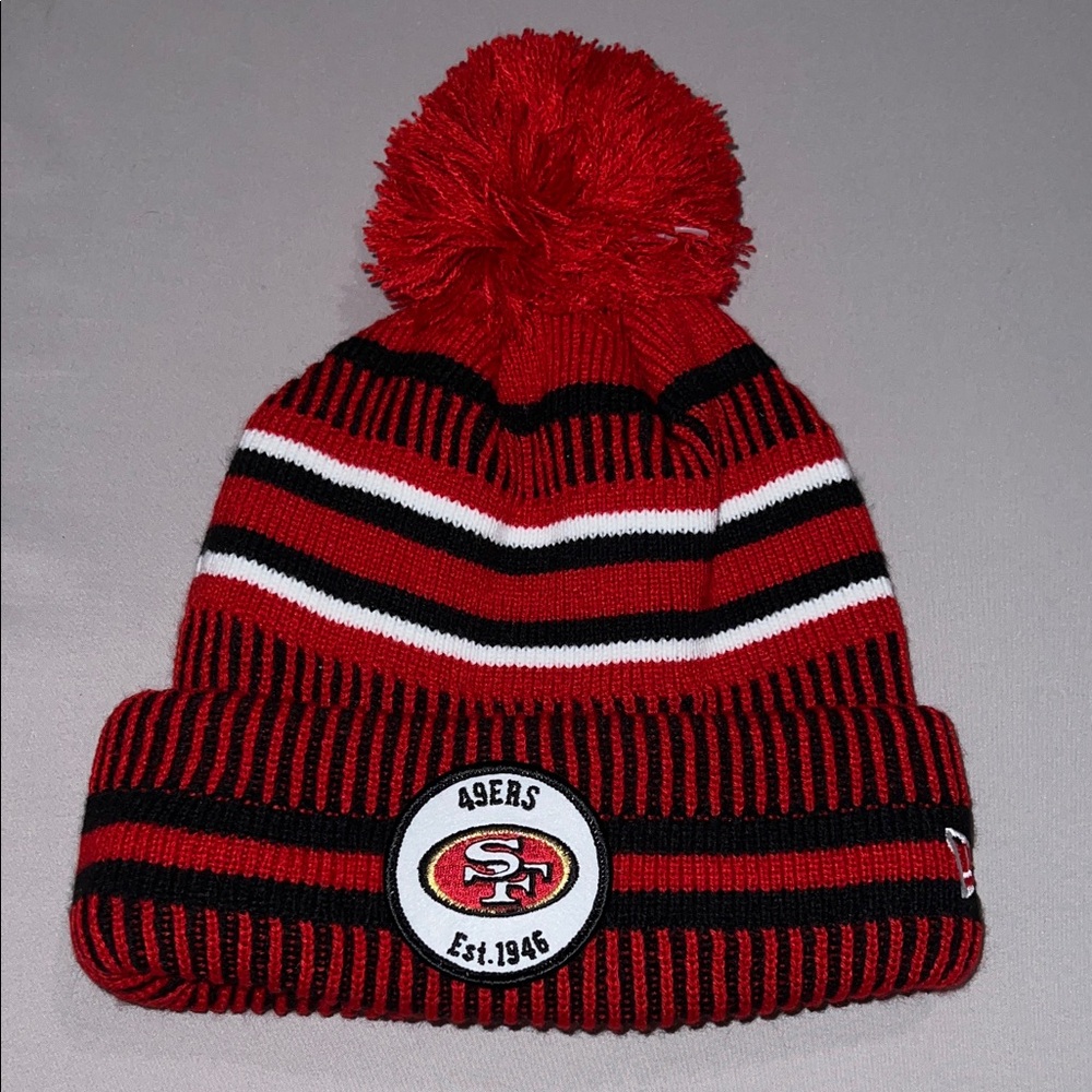 New Era Red and Black 49ers Beanie